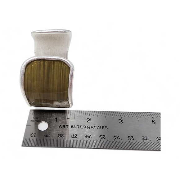 Lia Sophia Antiqued Matte Silver Cuff Bracelet Shifting TIde - Picture 5 of 6